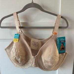 Vanity Fair Beauty Back Full Figure Minimizer Bra 76080 Nude 44DD Lace